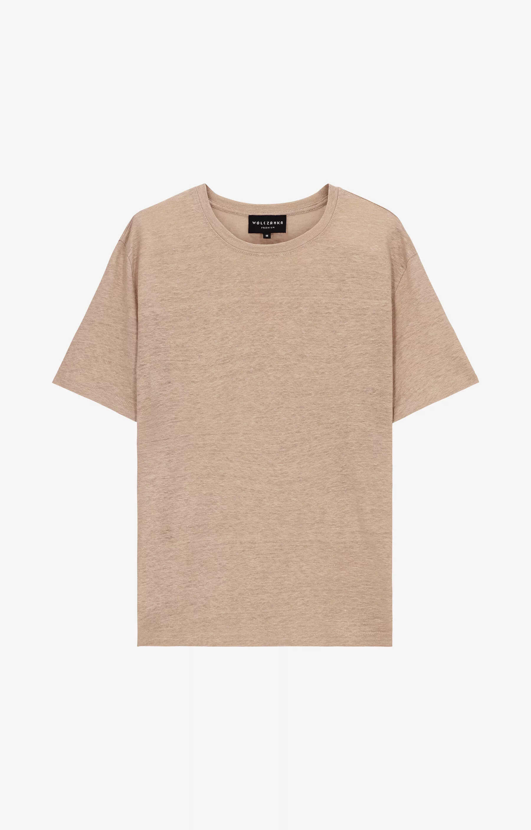 Tシャツ・カットソー BARBA FW24 NECK SHIRT (K1U13P0144028U 0005 BROWN) Brązowy t-shirt - CROPP - 4899W-89X