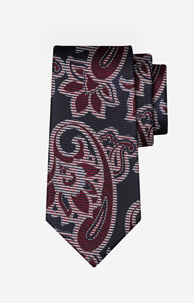 Bordowy krawat