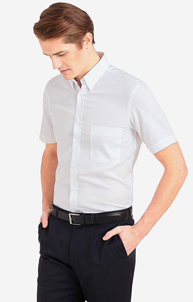 Biała koszula męska krótki rękaw