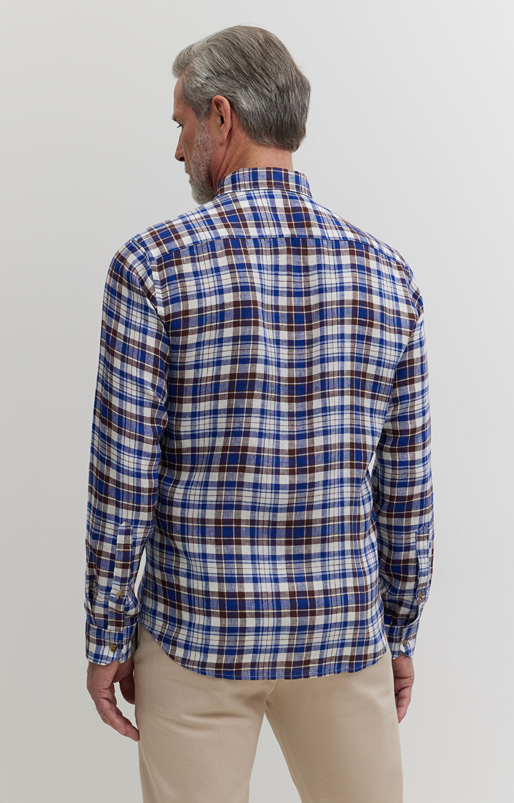 Lniana koszula w kratę - 3