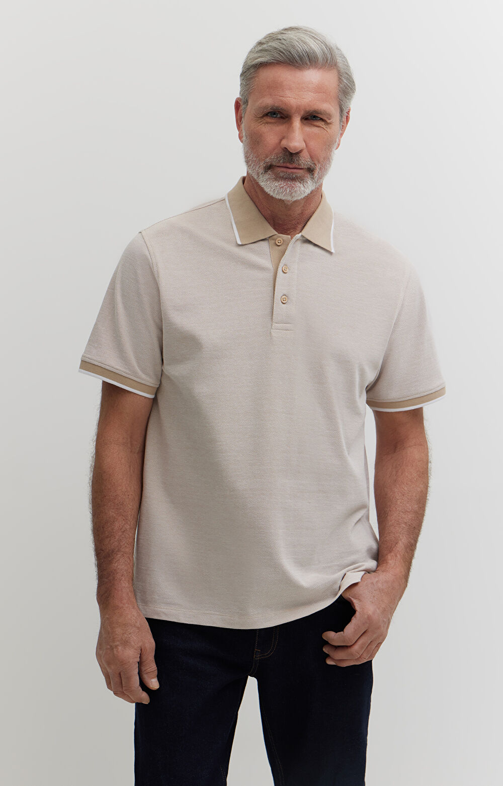 Polo z bawełny organicznej z kontrastem