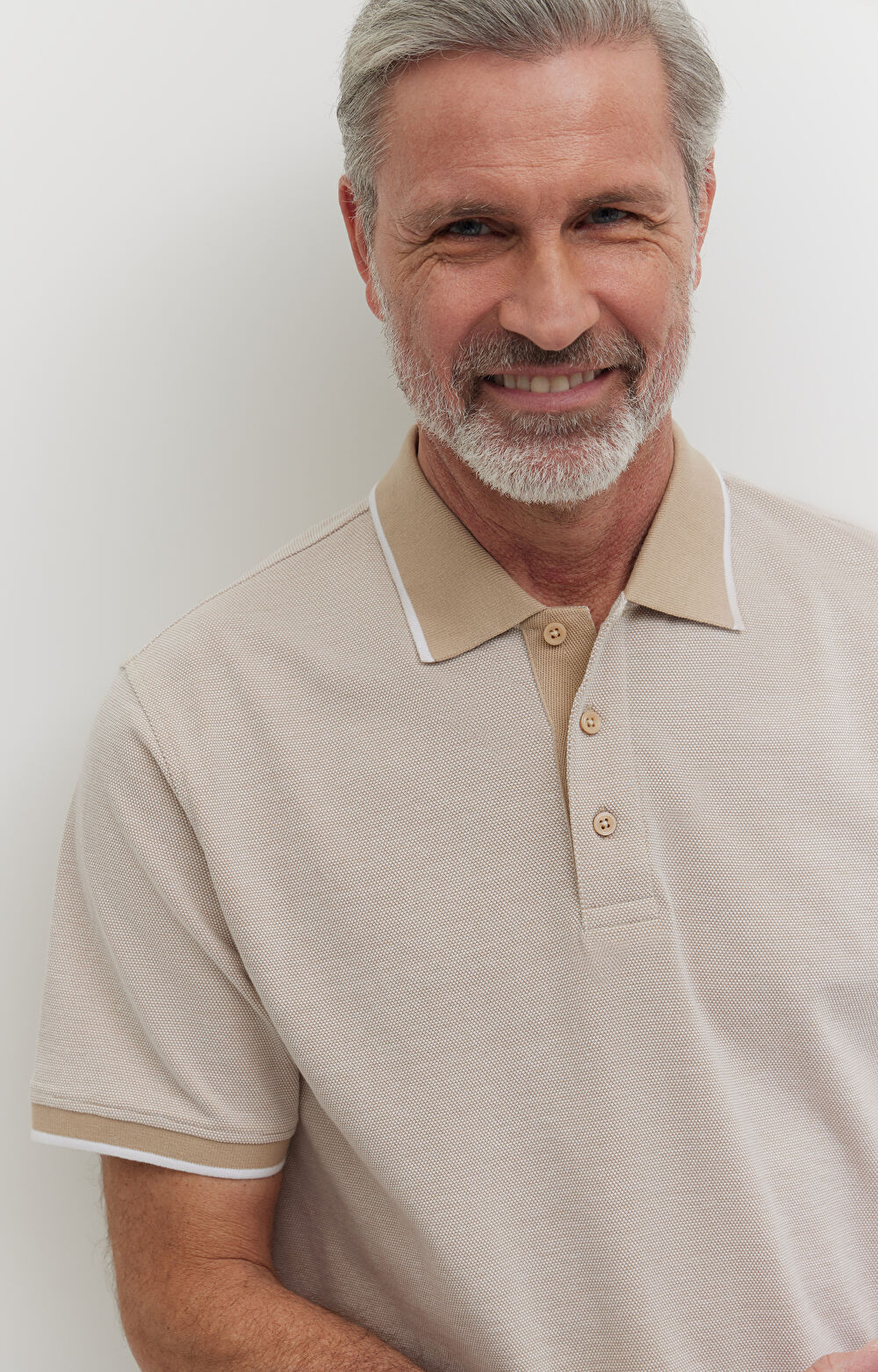 Polo z bawełny organicznej z kontrastem - 5