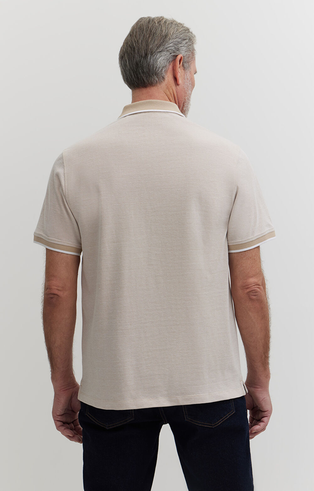 Polo z bawełny organicznej z kontrastem - 3