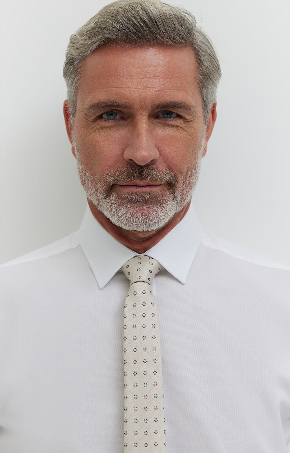 Jedwabny krawat z lnem - 2