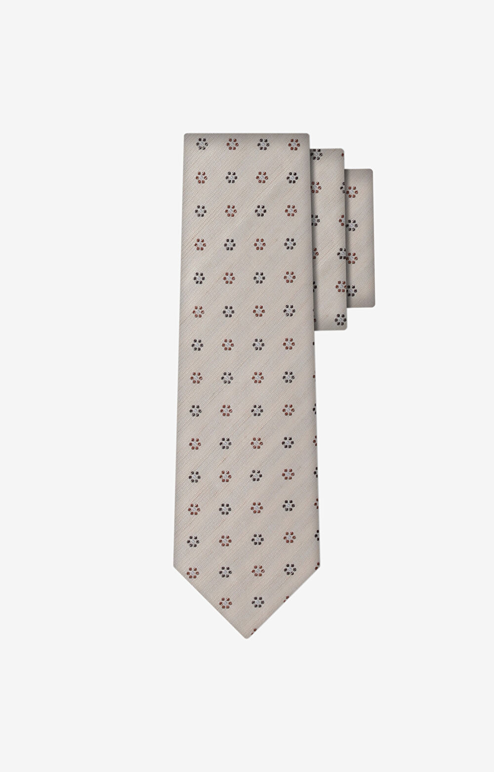 Jedwabny krawat z lnem