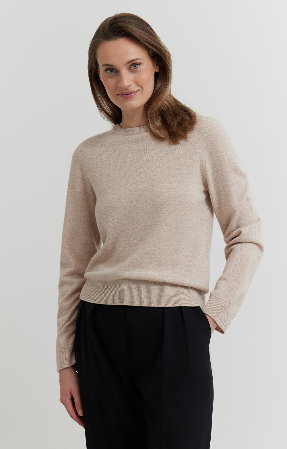 Sweter z melanżowej wełny merino - 3