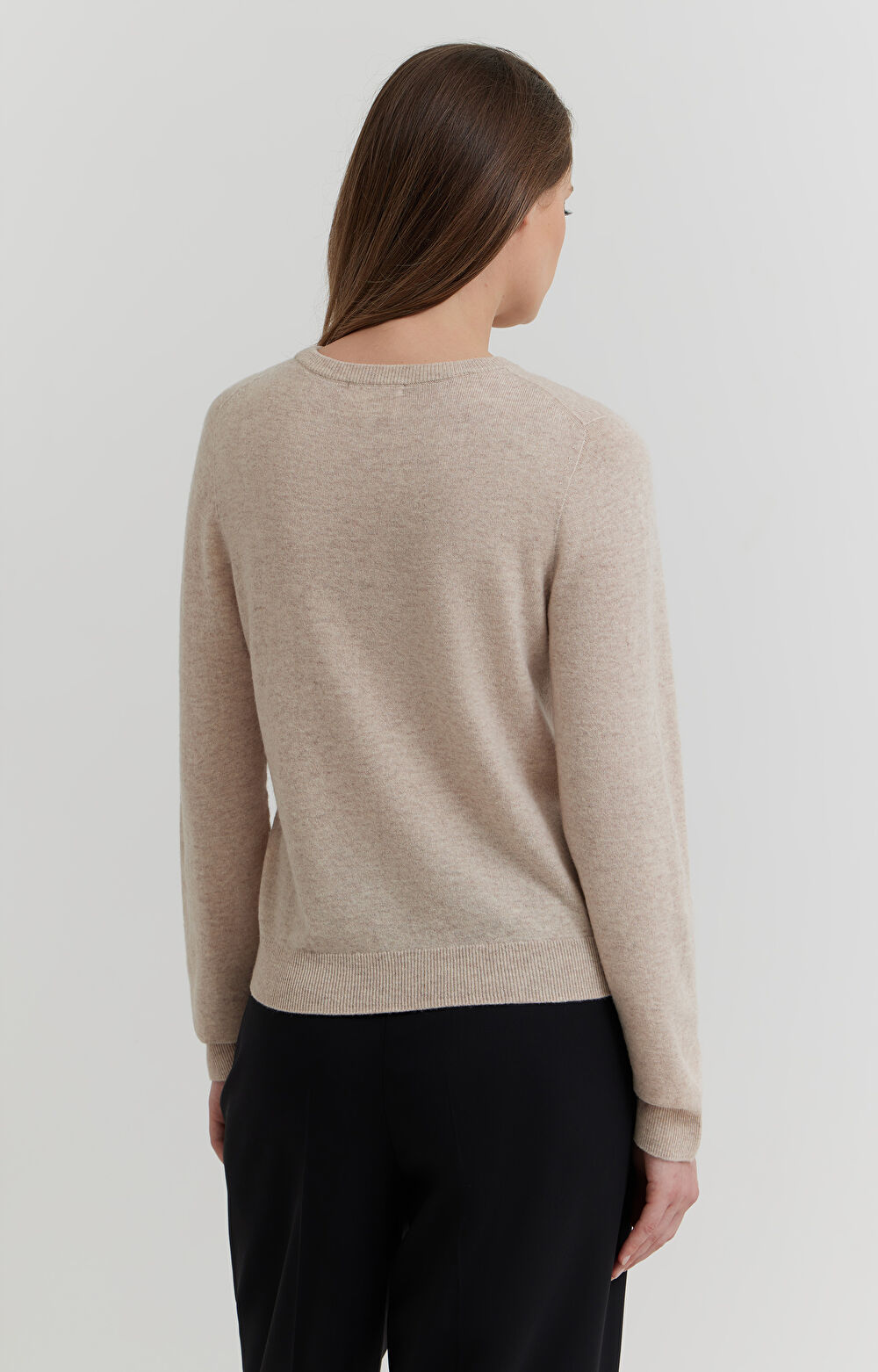 Sweter z melanżowej wełny merino - 4