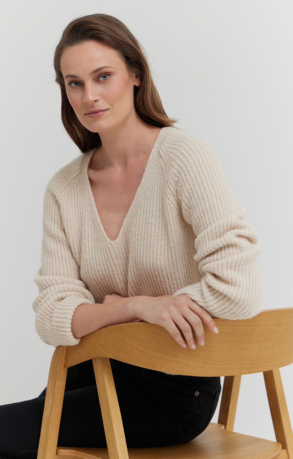 Sweter z wełną i alpaką - 4