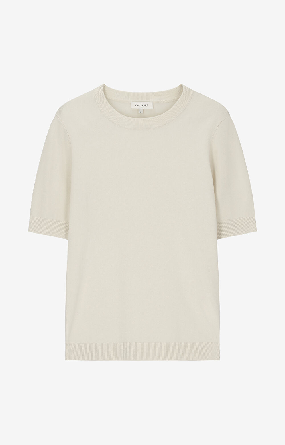 Gładki sweter z krótkim rękawem - 2