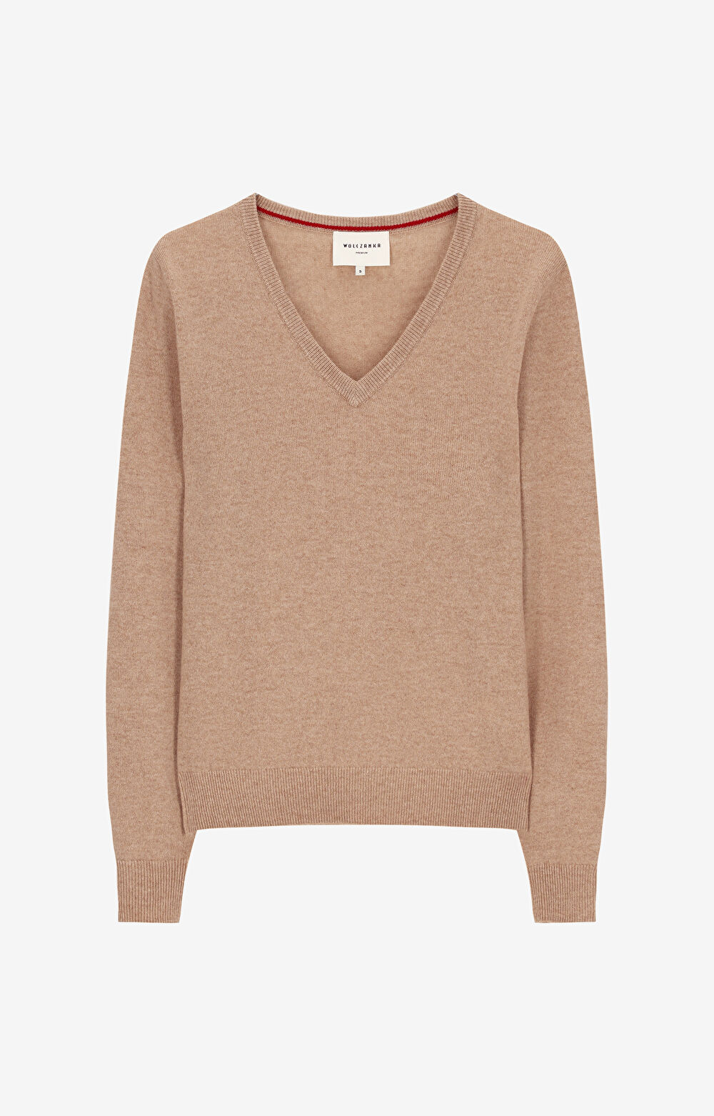 Sweter v-neck z wełny merino - 2