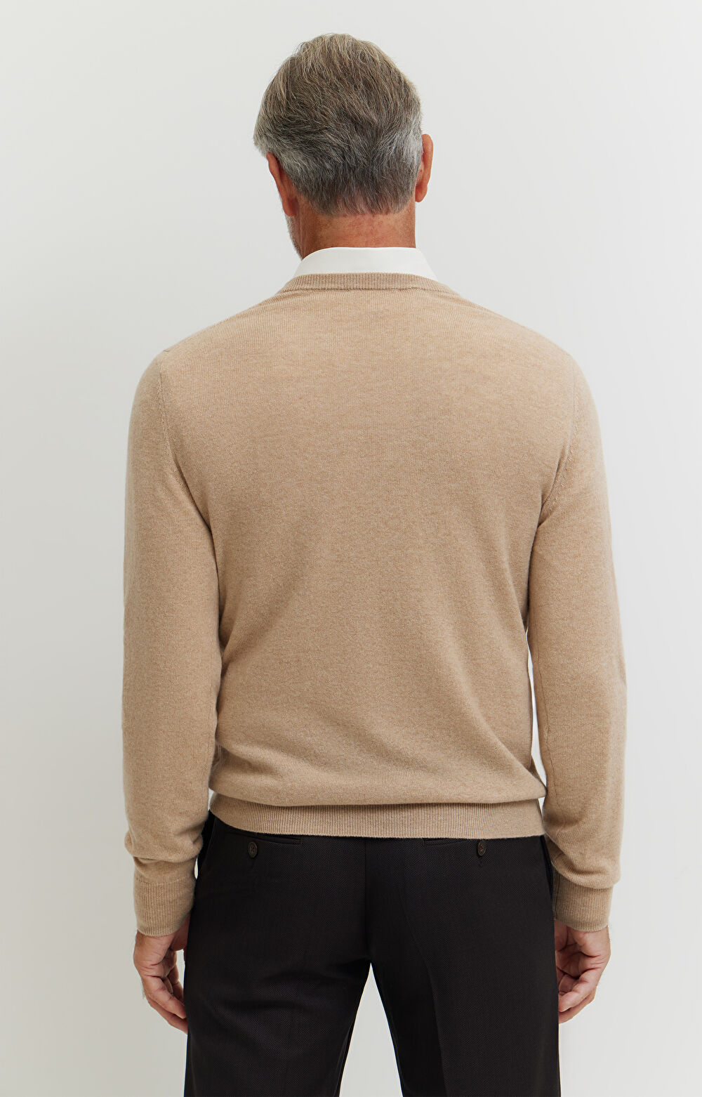 Sweter z melanżowej wełny merino - 3