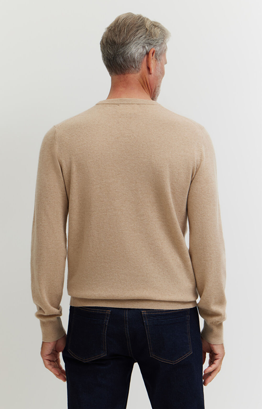 Sweter z melanżowej wełny merino - 3