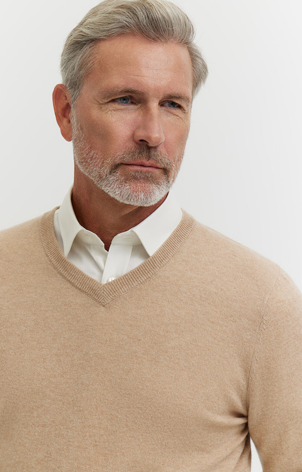 Sweter z melanżowej wełny merino - 4