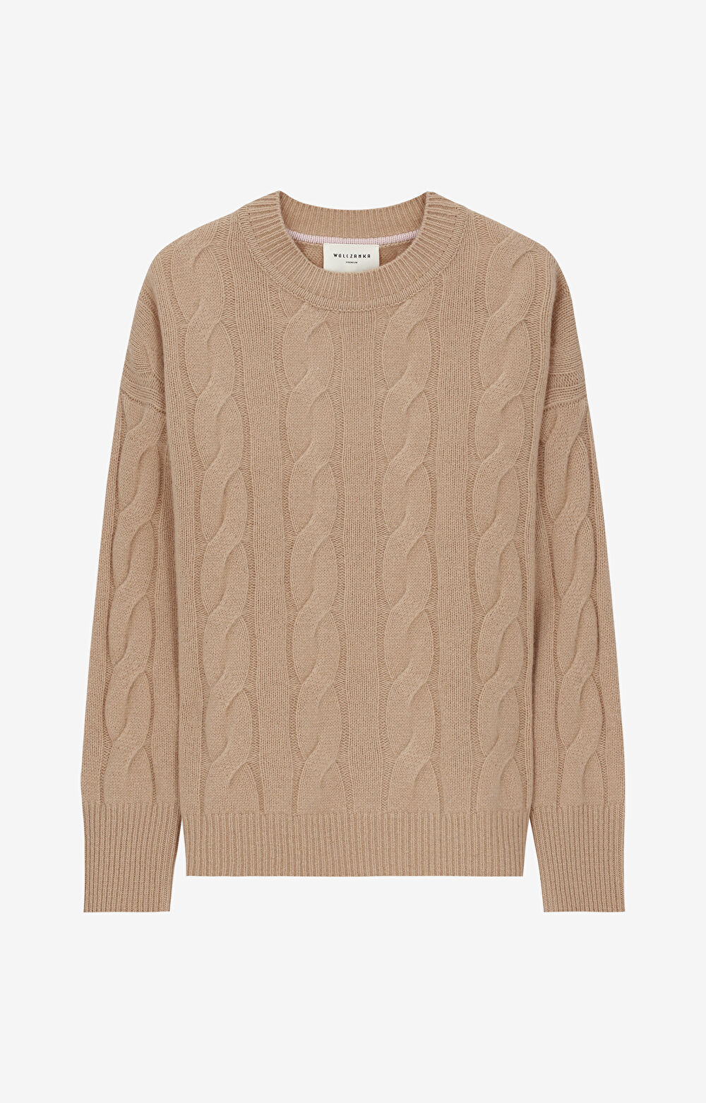 Sweter z wełny merino z warkoczowym splotem - 2