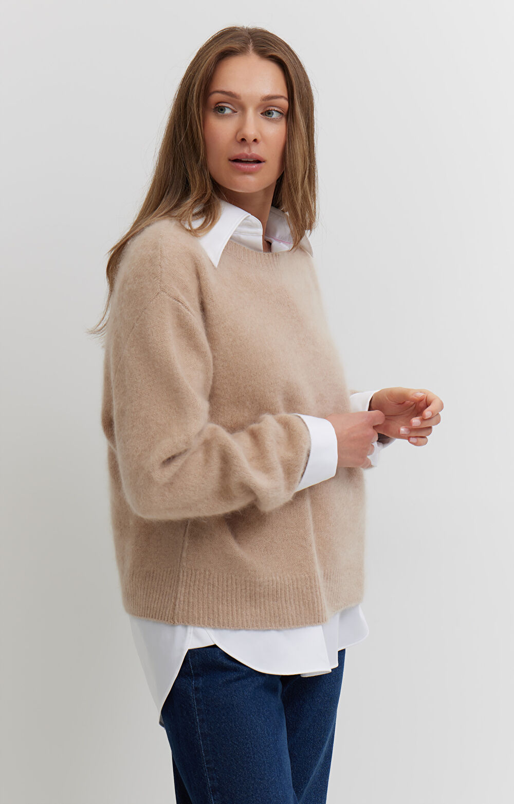 Sweter z puchatej wełny