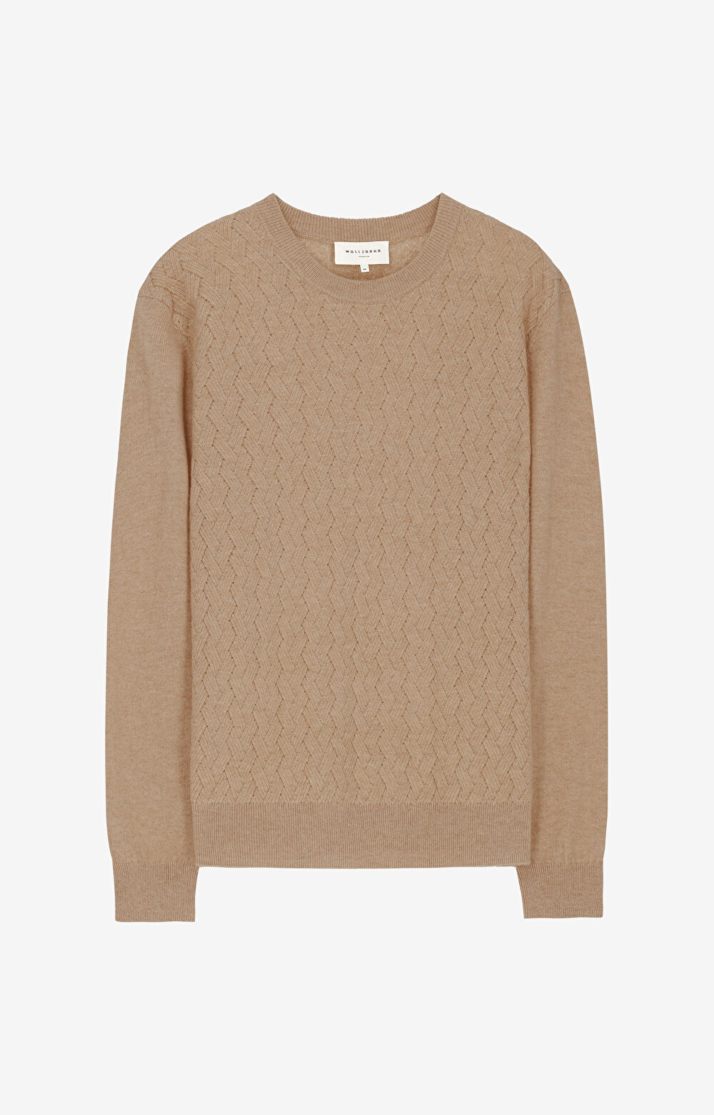 Sweter z wełny merino ze splotem - 2