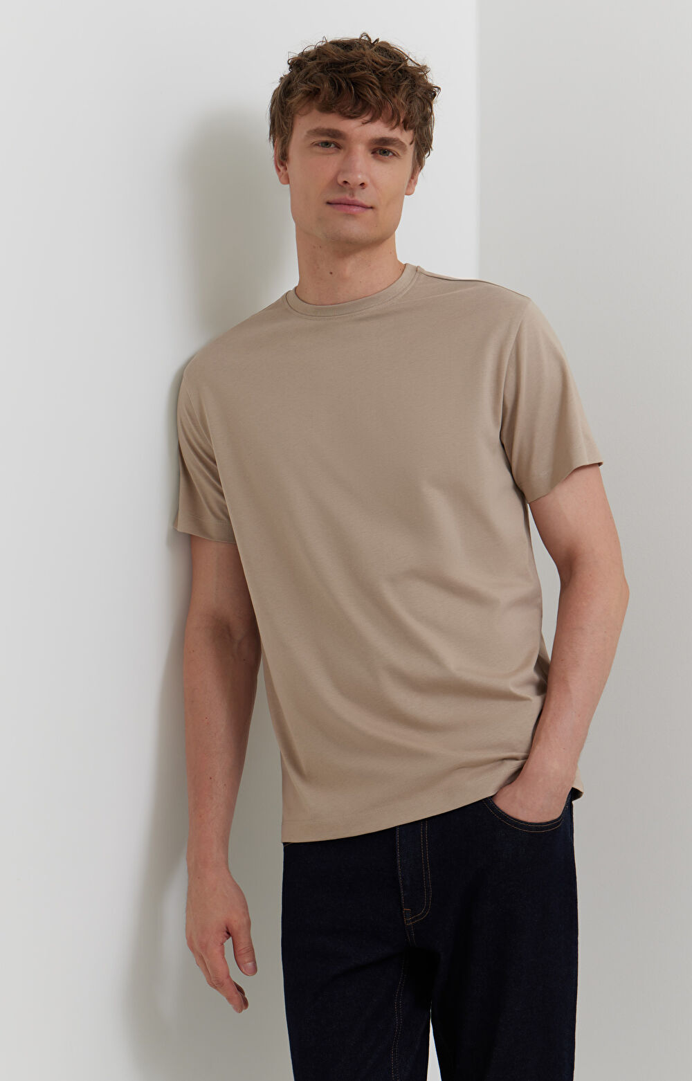 T-shirt z bawełny merceryzowanej