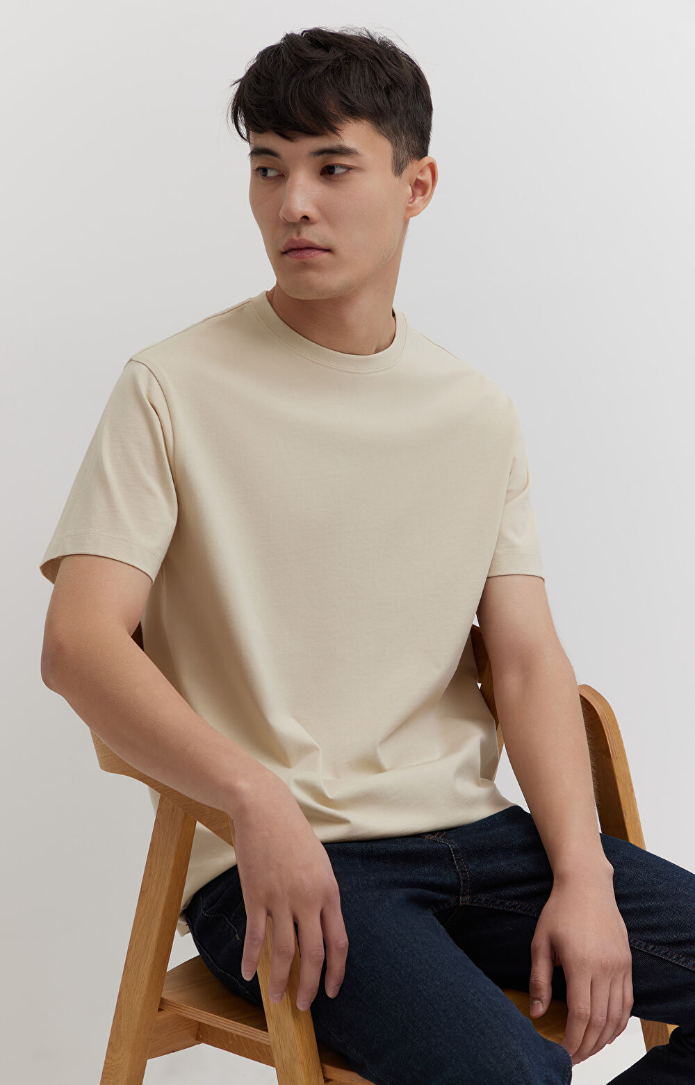 T-shirt z bawełny merceryzowanej