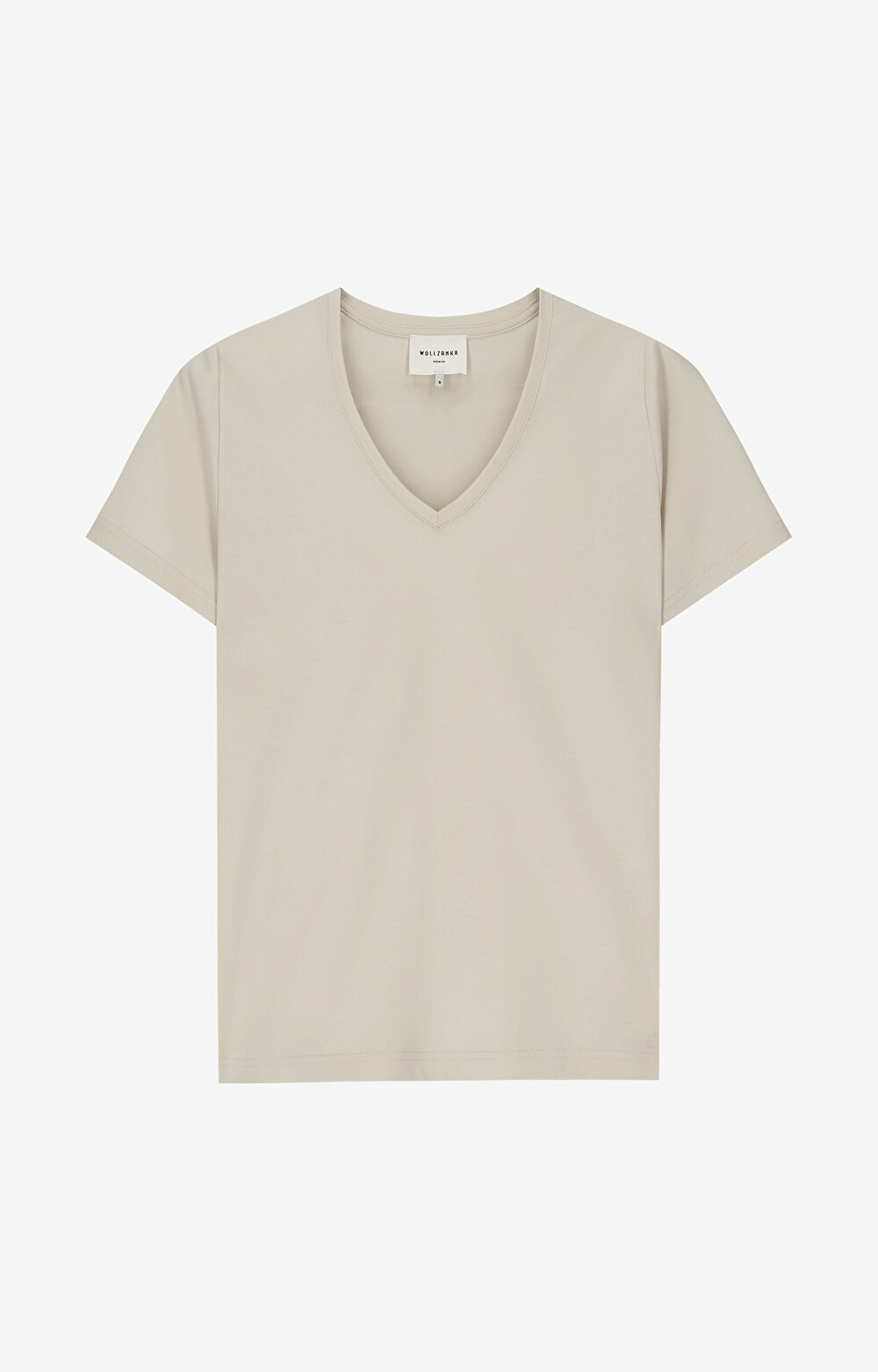 T-shirt v-neck z bawełny podwójnie merceryzowanej - 2