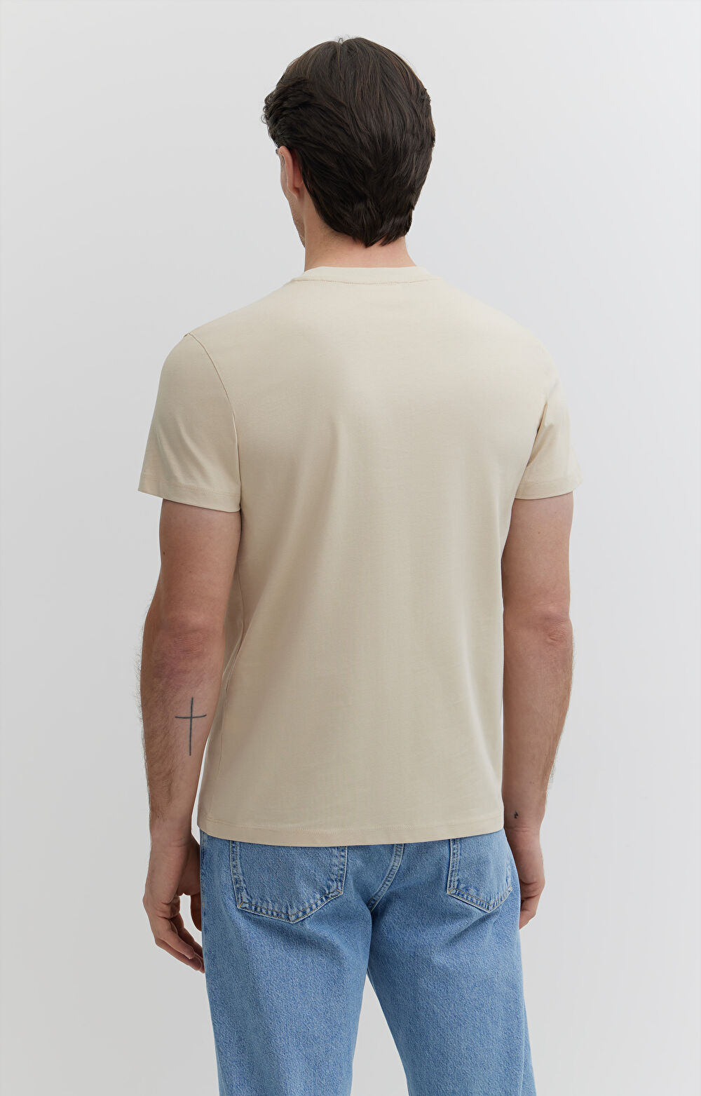 Gładki t-shirt z bawełny organicznej - 4