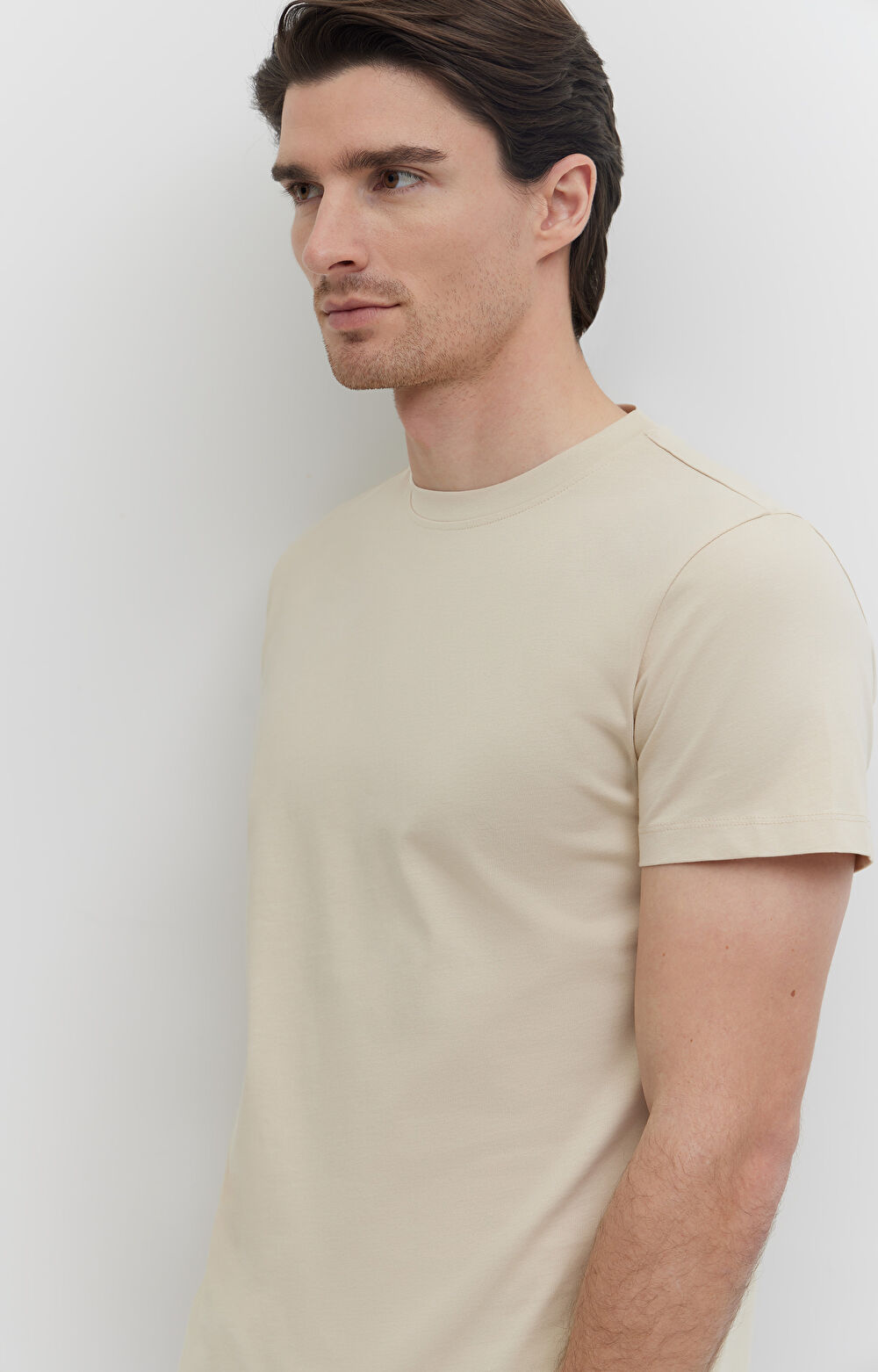 Gładki t-shirt z bawełny organicznej - 6