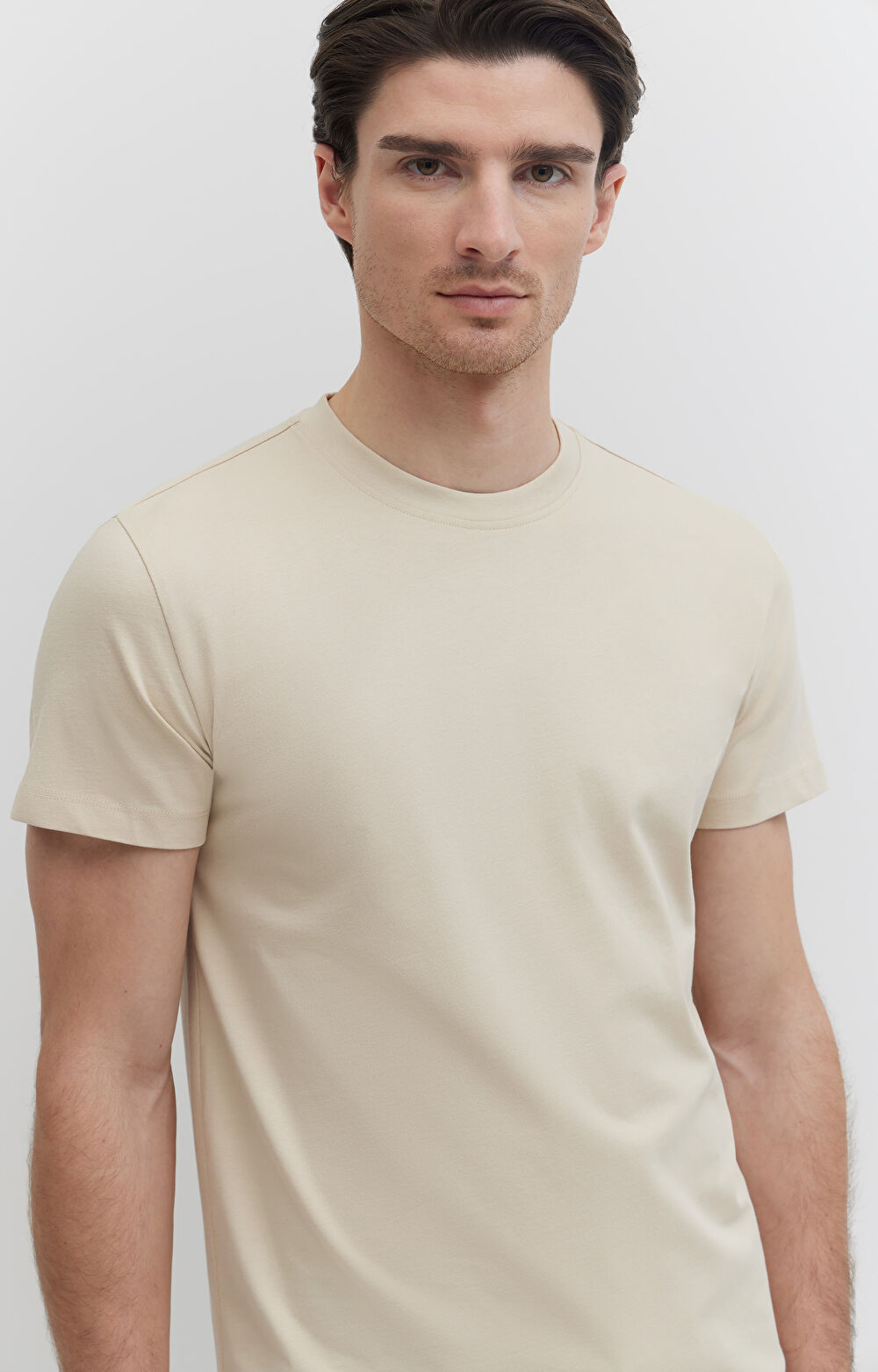 Gładki t-shirt z bawełny organicznej - 5