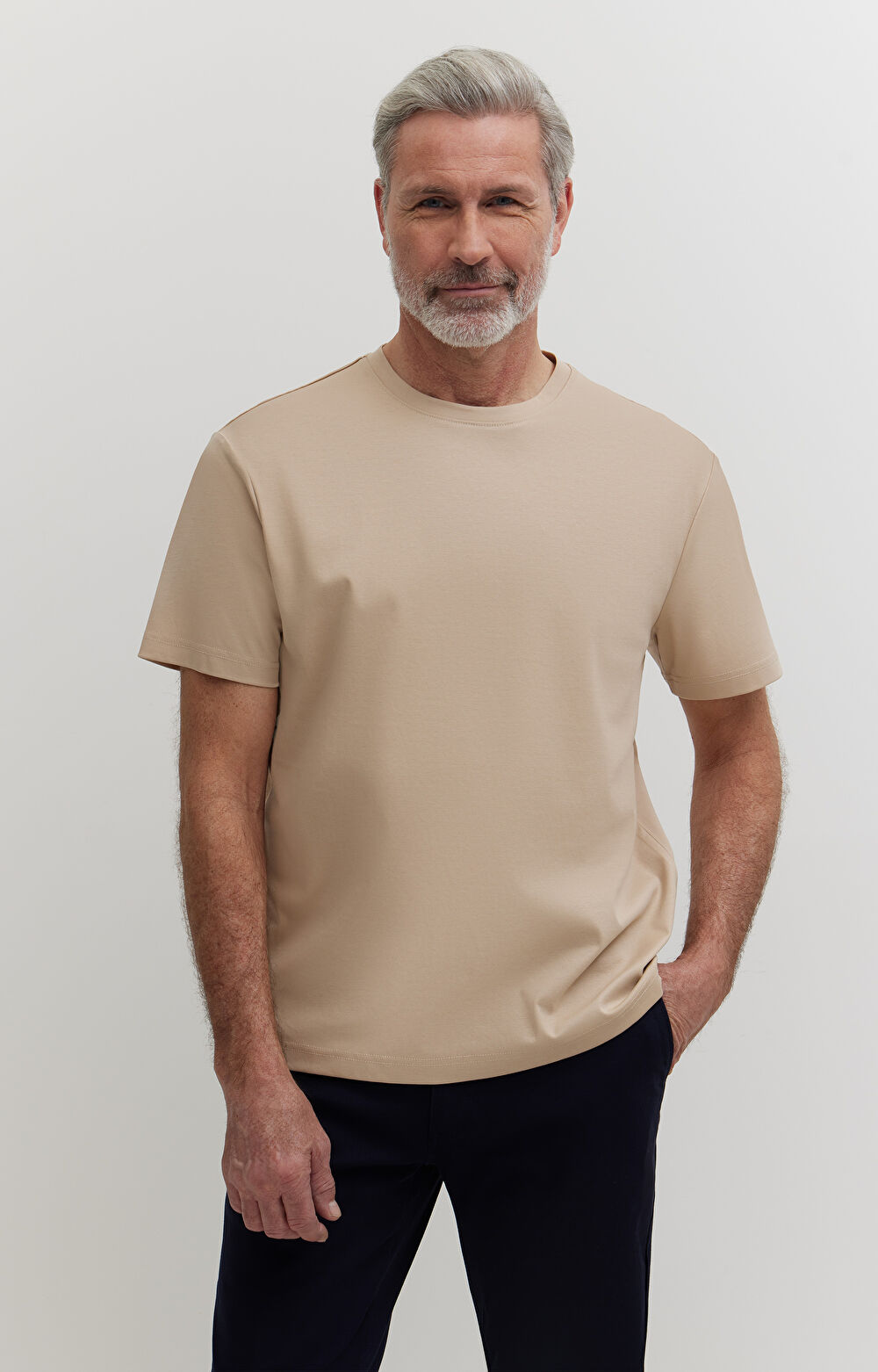 T-shirt z bawełny merceryzowanej