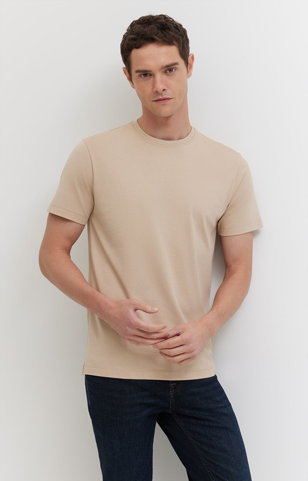 T-shirt z bawełny merceryzowanej