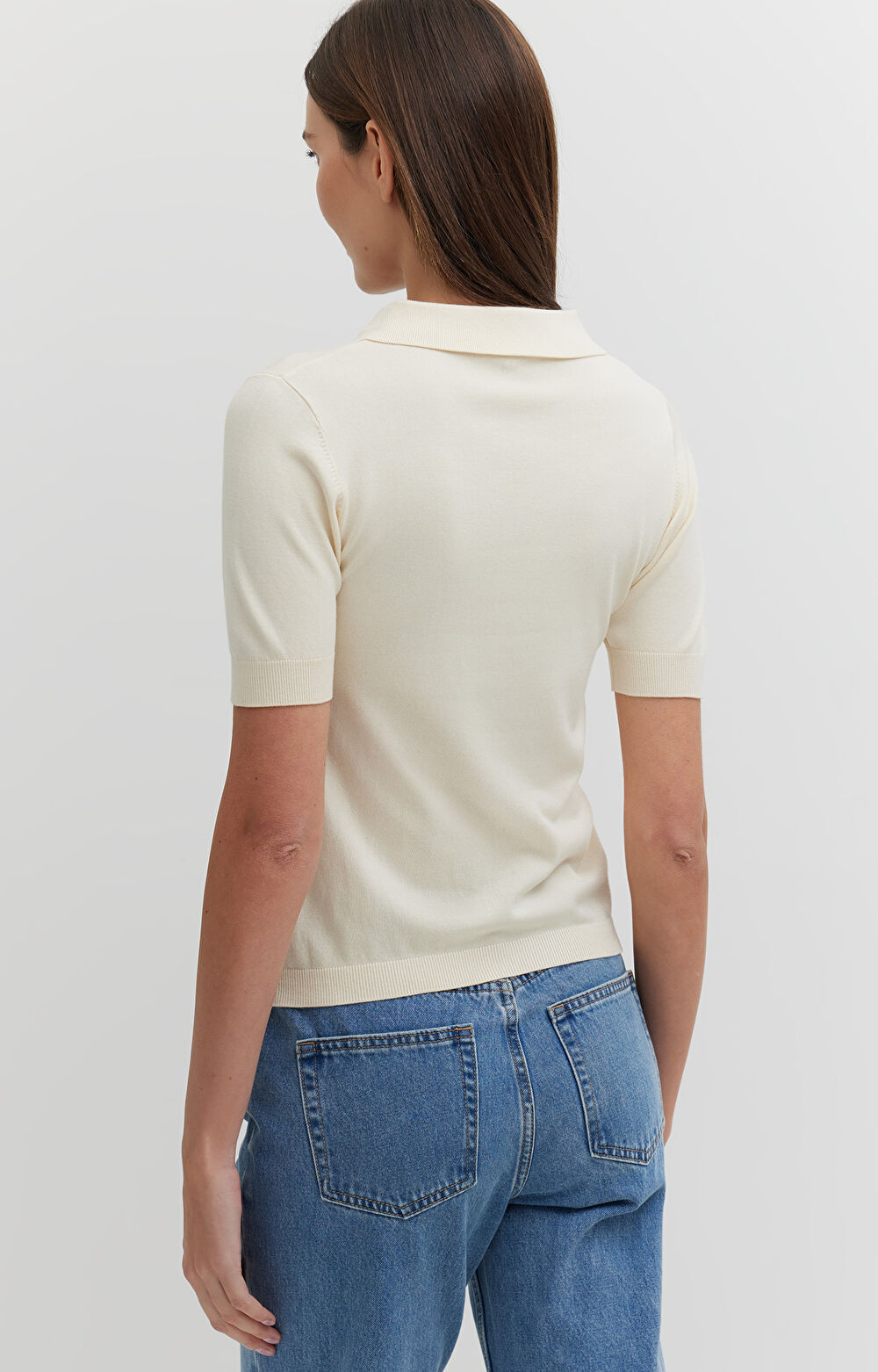 Sweter z kołnierzem polo - 3