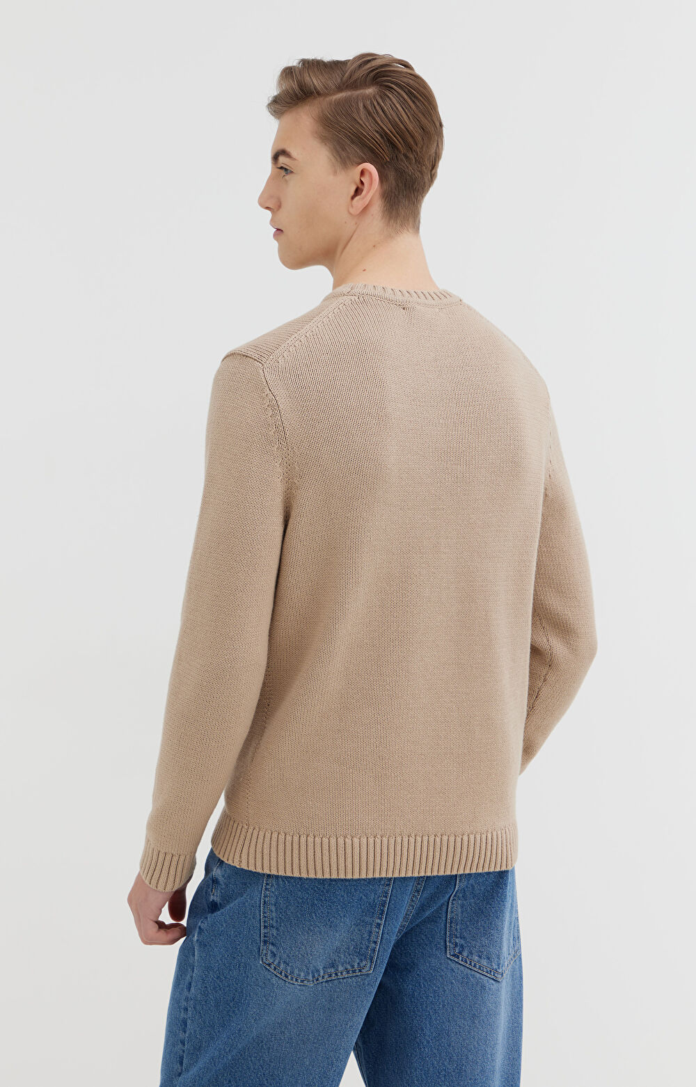 Gładki bawełniany sweter