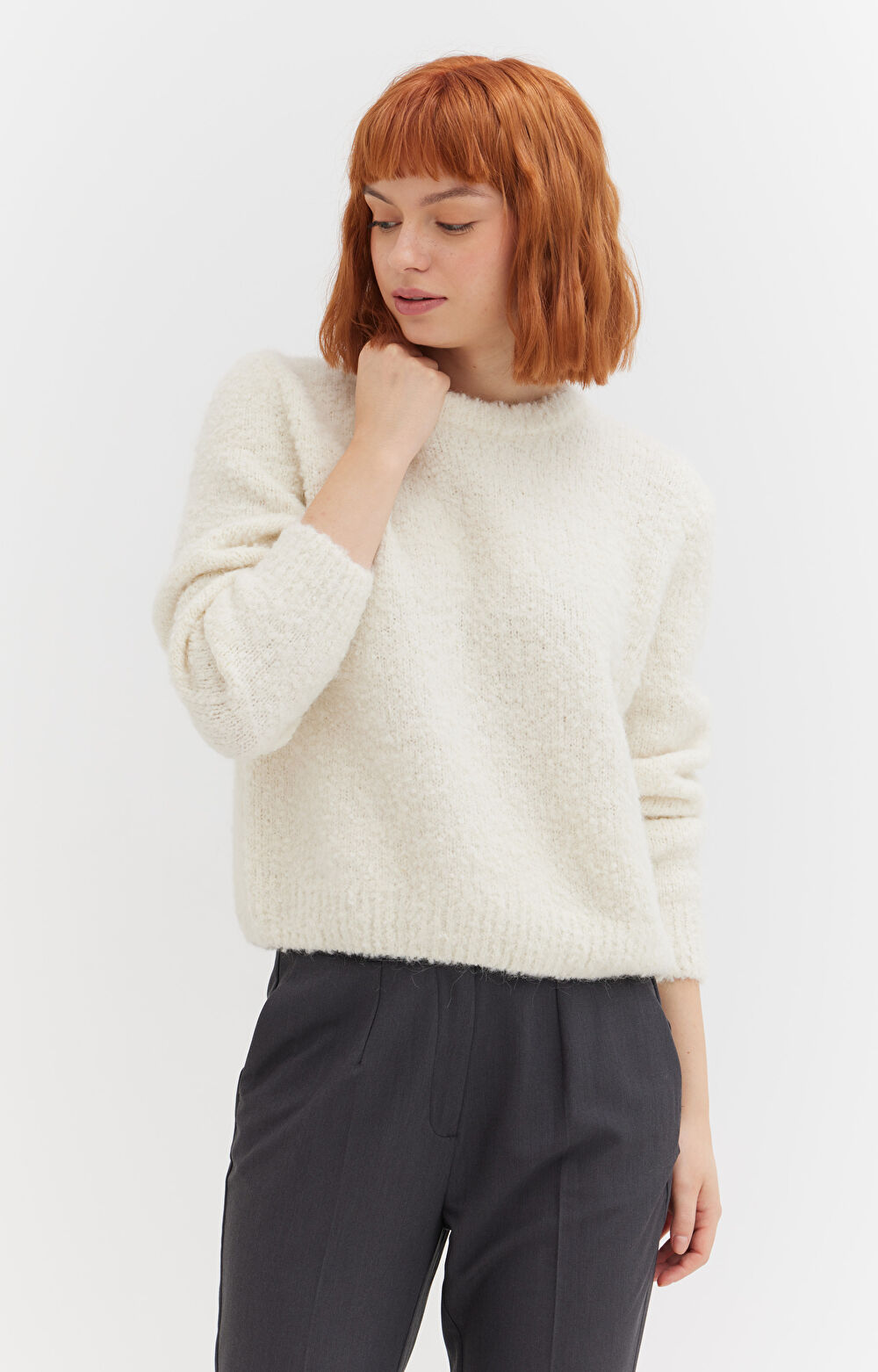 Sweter z domieszką wełny z alpaki