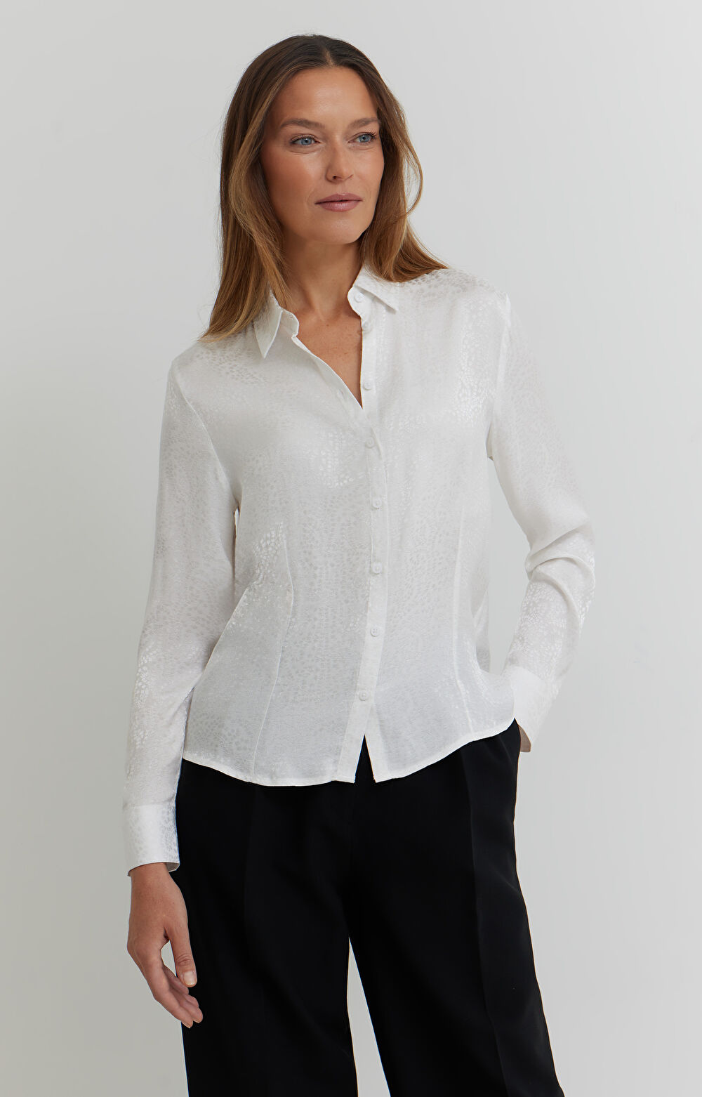 Koszula z żakardowej wiskozy - 3