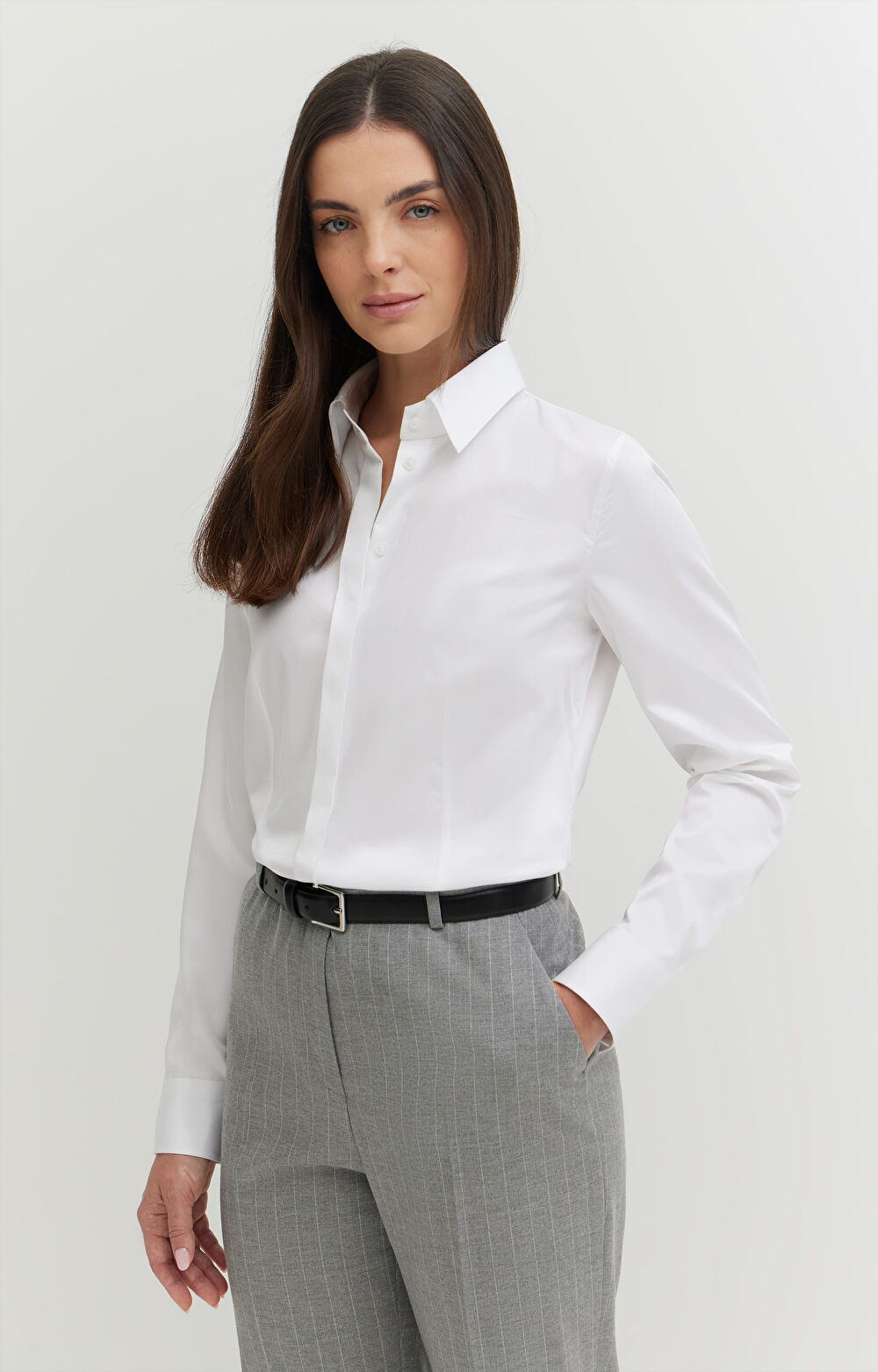 Koszula z satynowej bawełny - 6