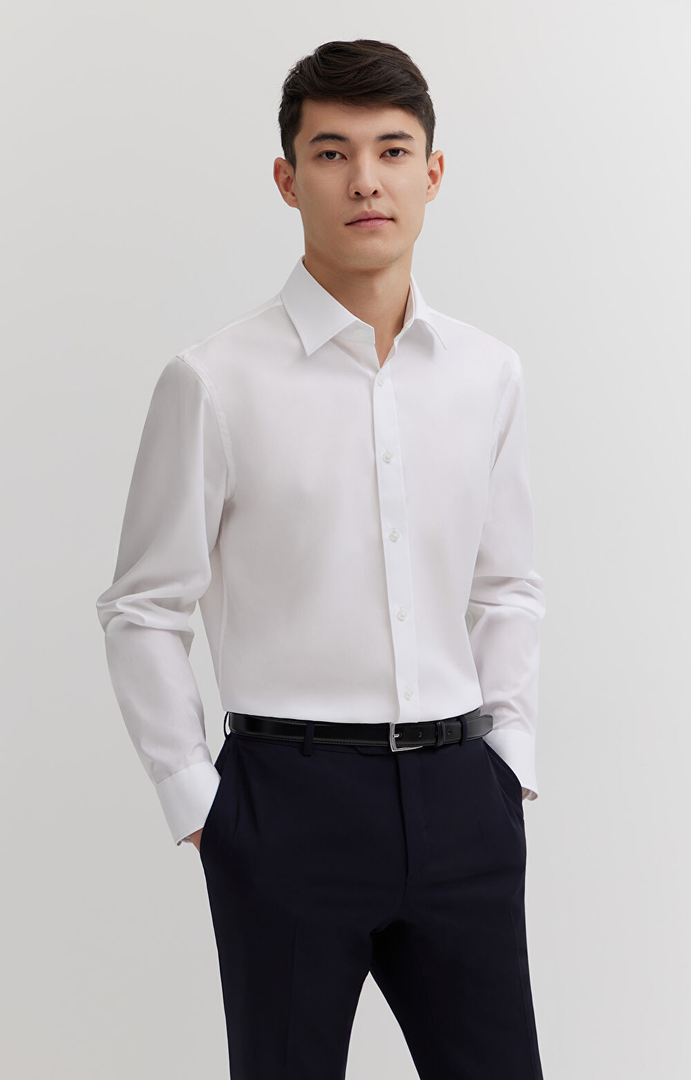 Koszula z w strukturalny wzór - 4