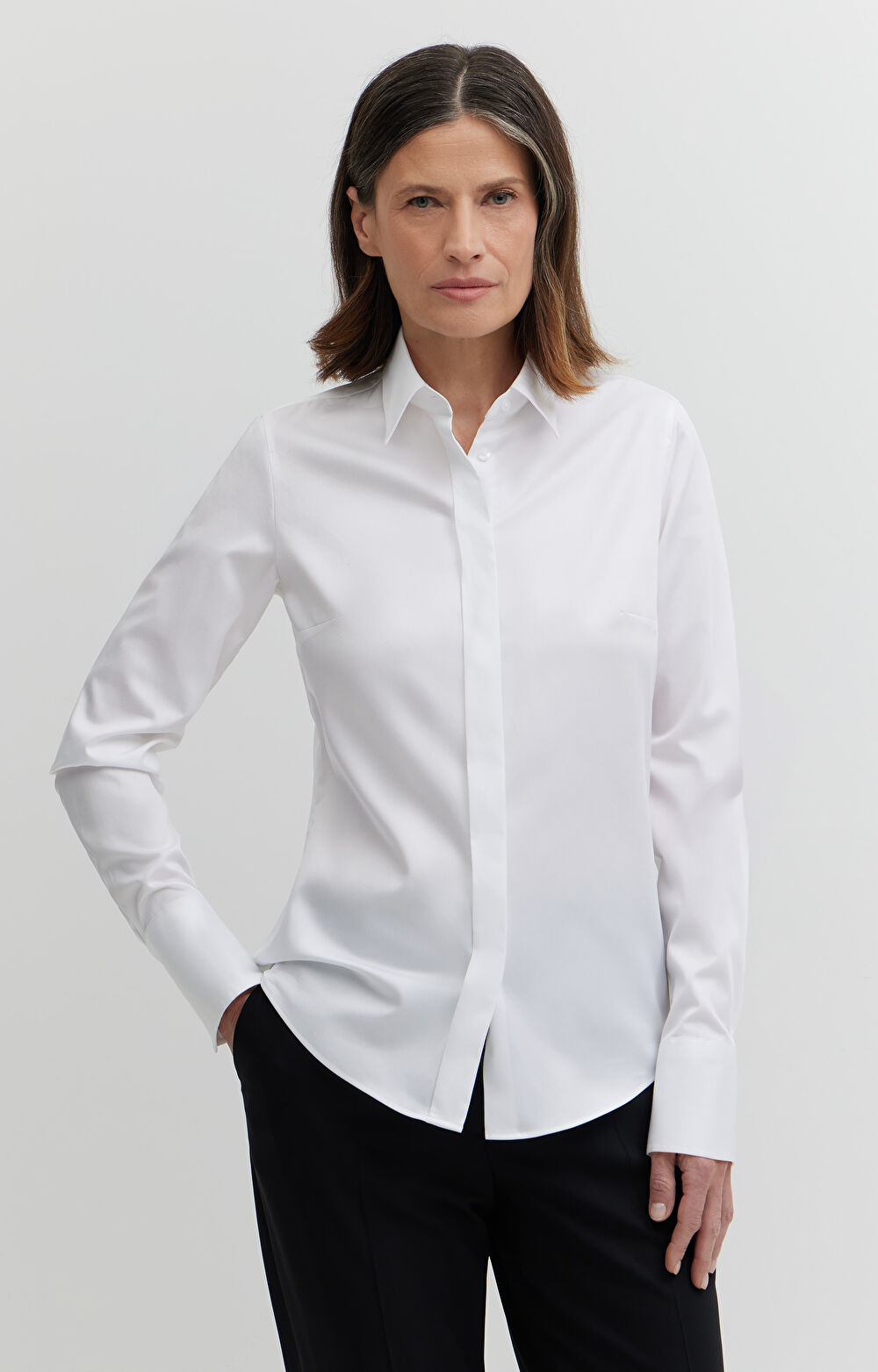 Koszula z satynowej bawełny - 2