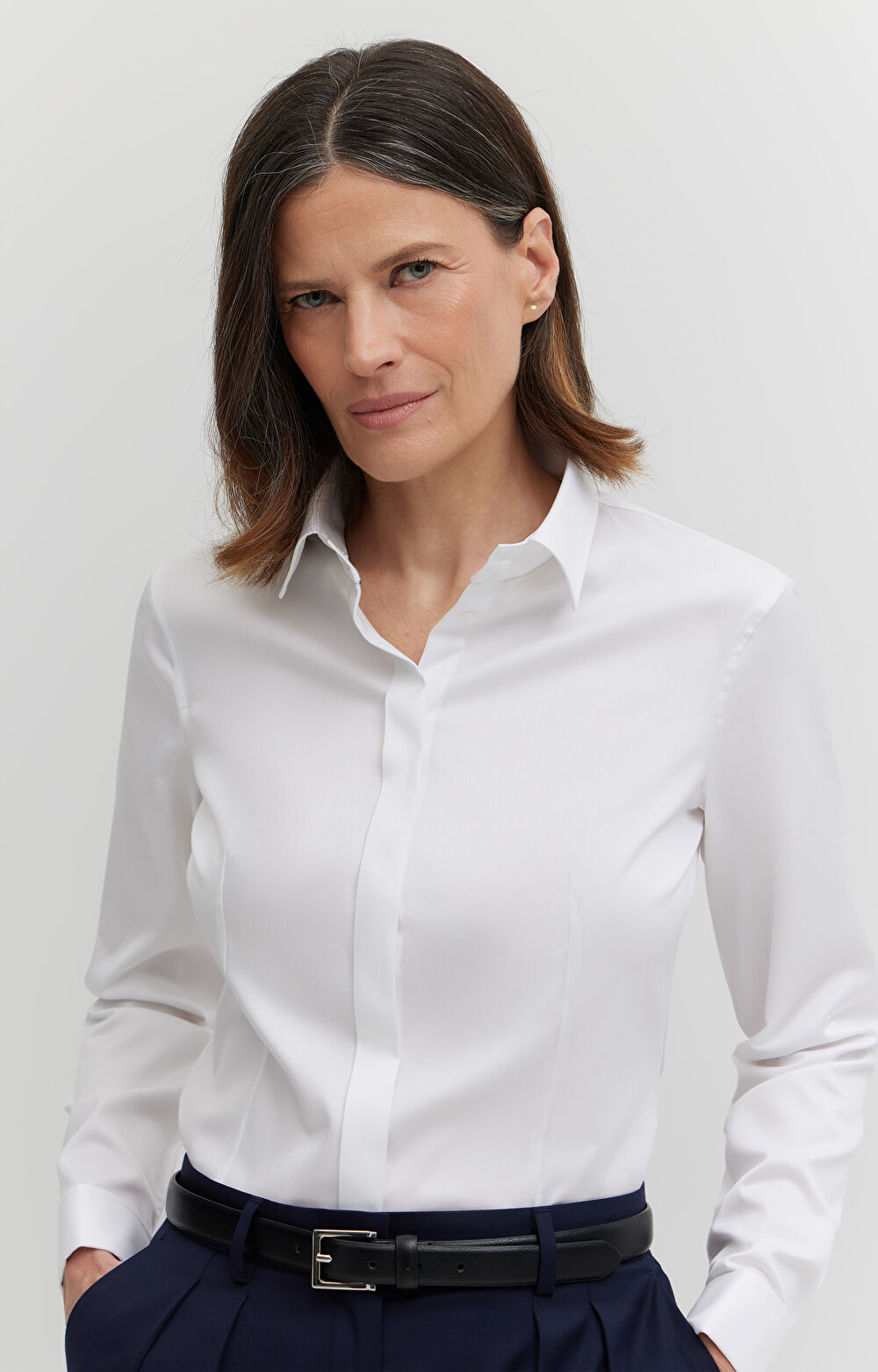 Koszula w diagonalny wzór na spinki - 5