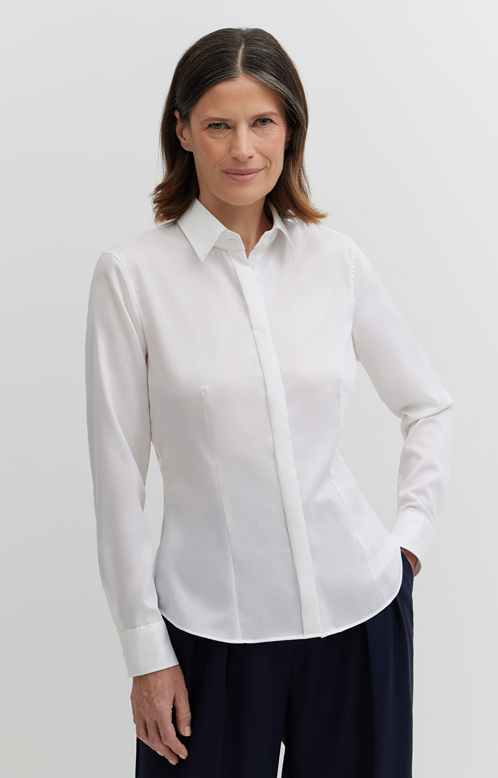 Koszula z mieszanki bawełny z lyocellem - 3