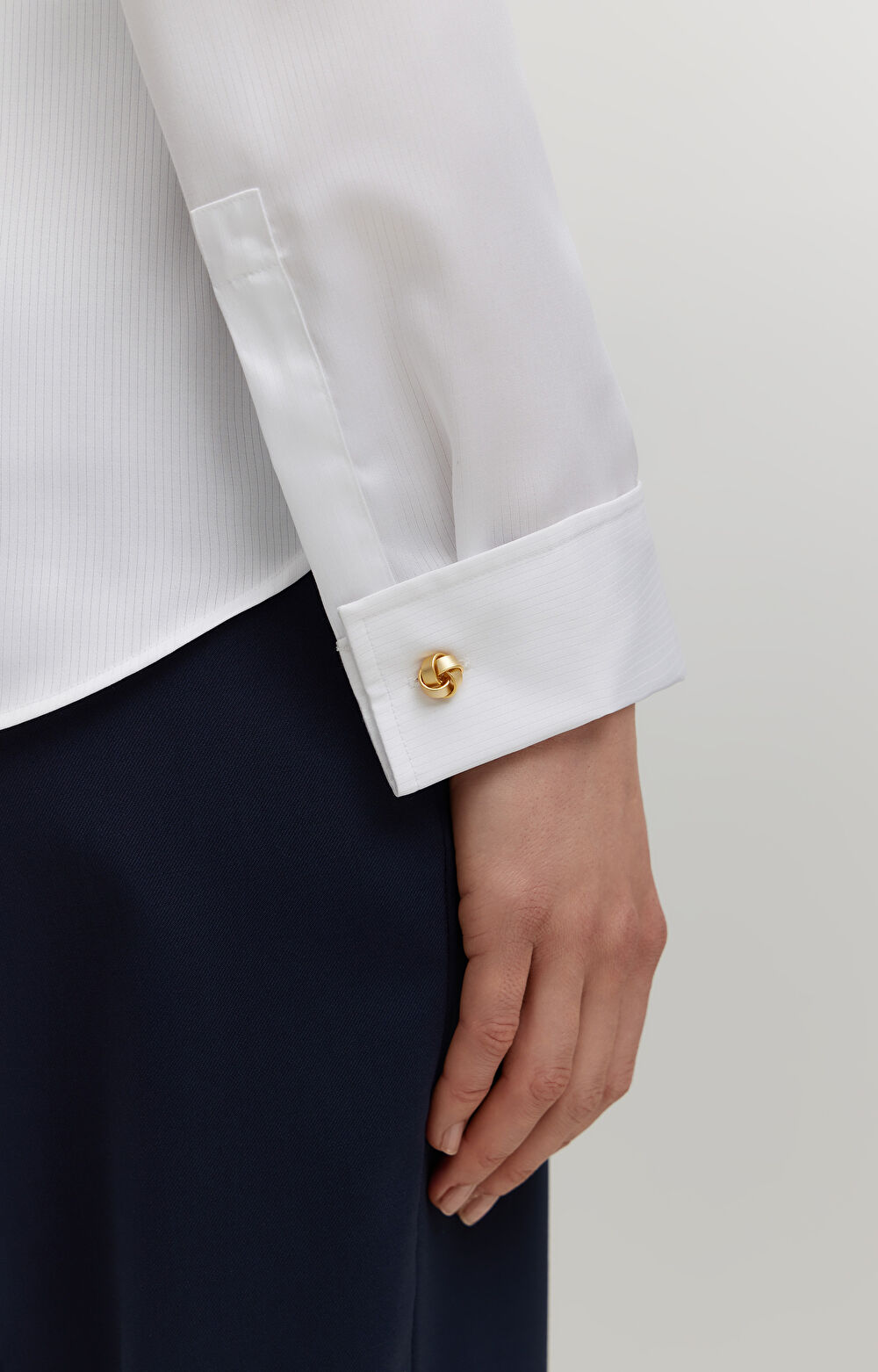 Koszula w prążki na spinki - 5