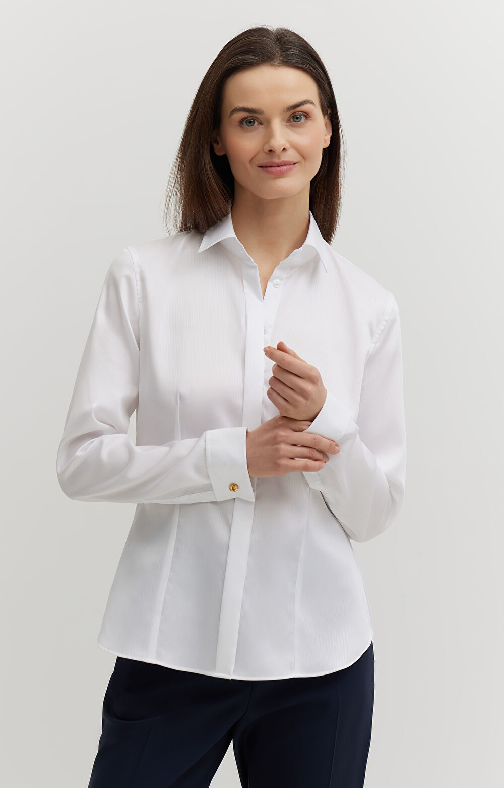 Koszula w prążki na spinki - 3