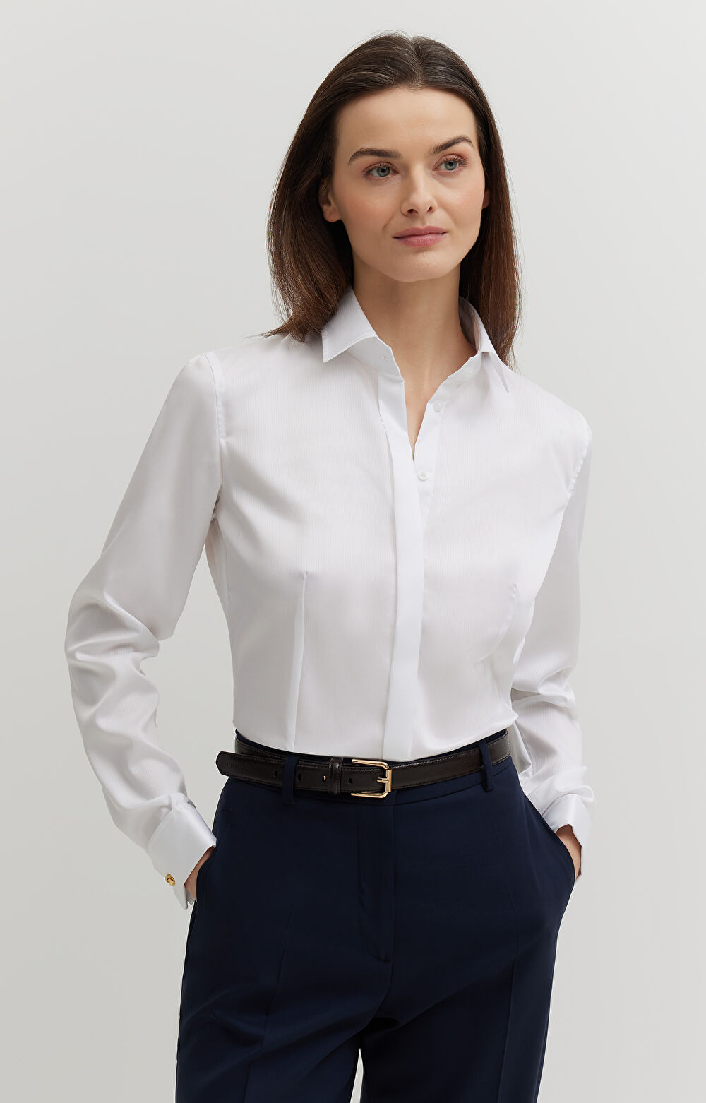 Koszula w prążki na spinki - 7