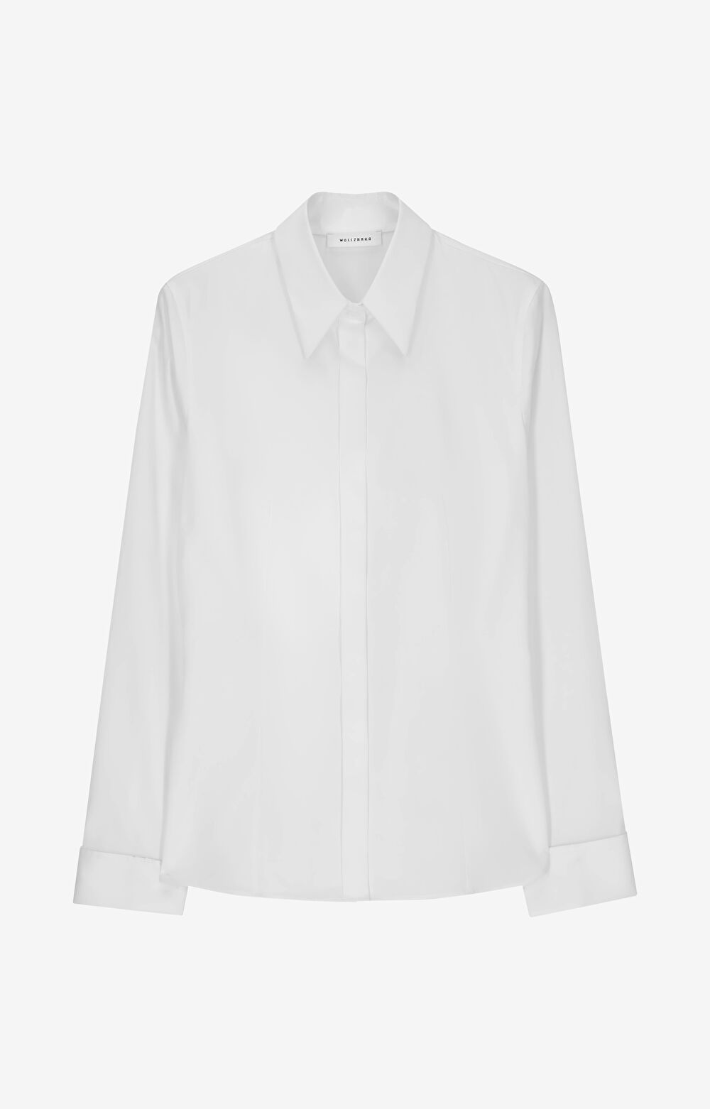 Koszula z satynowej bawełny na spinki - 2