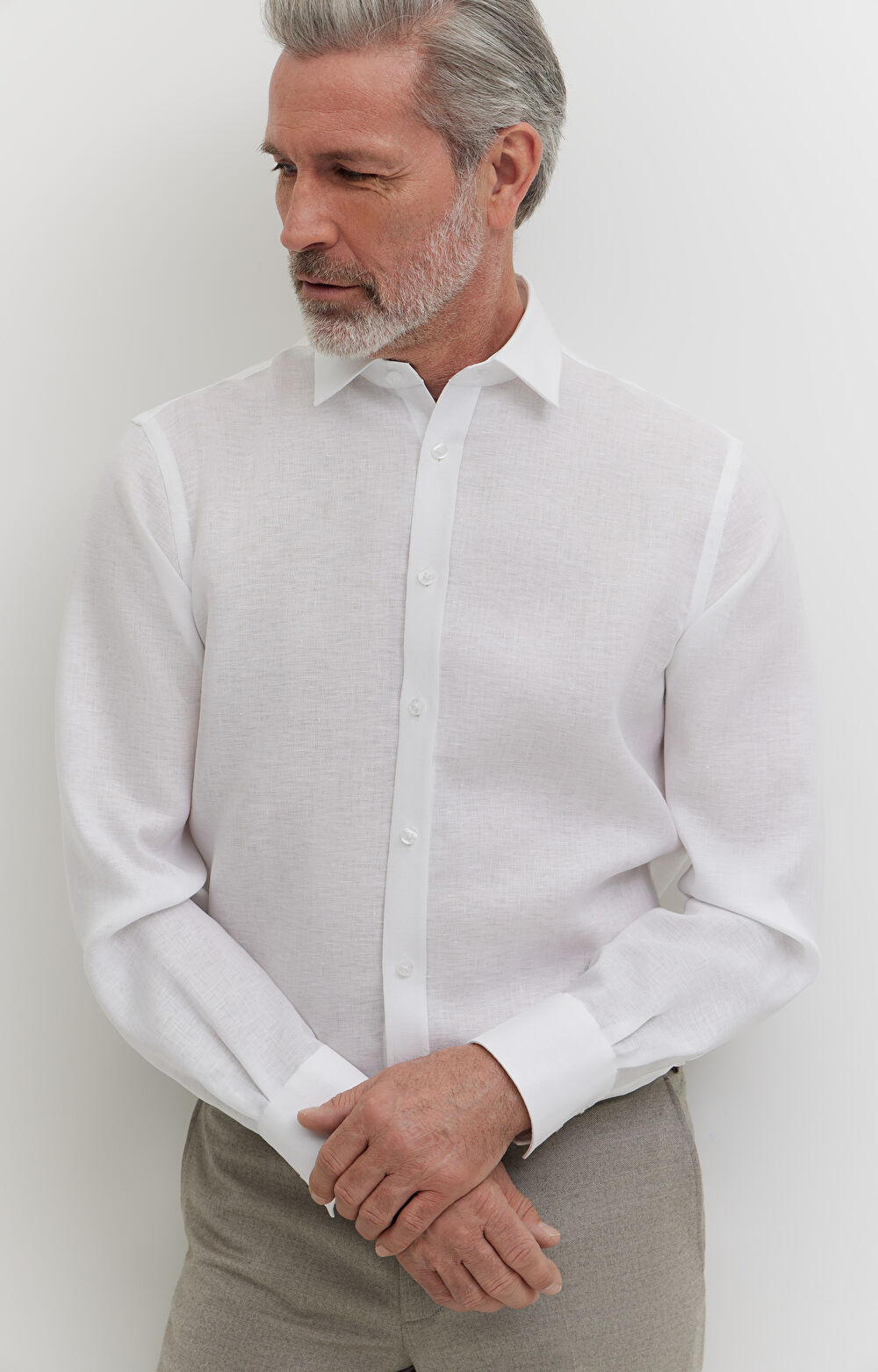 Lniana koszula formalna - 7
