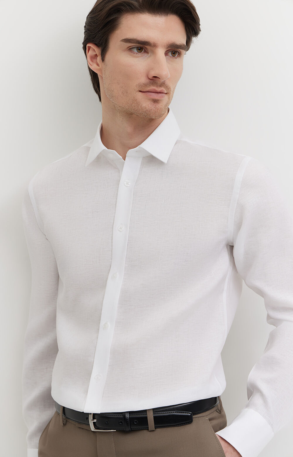 Lniana koszula formalna - 7