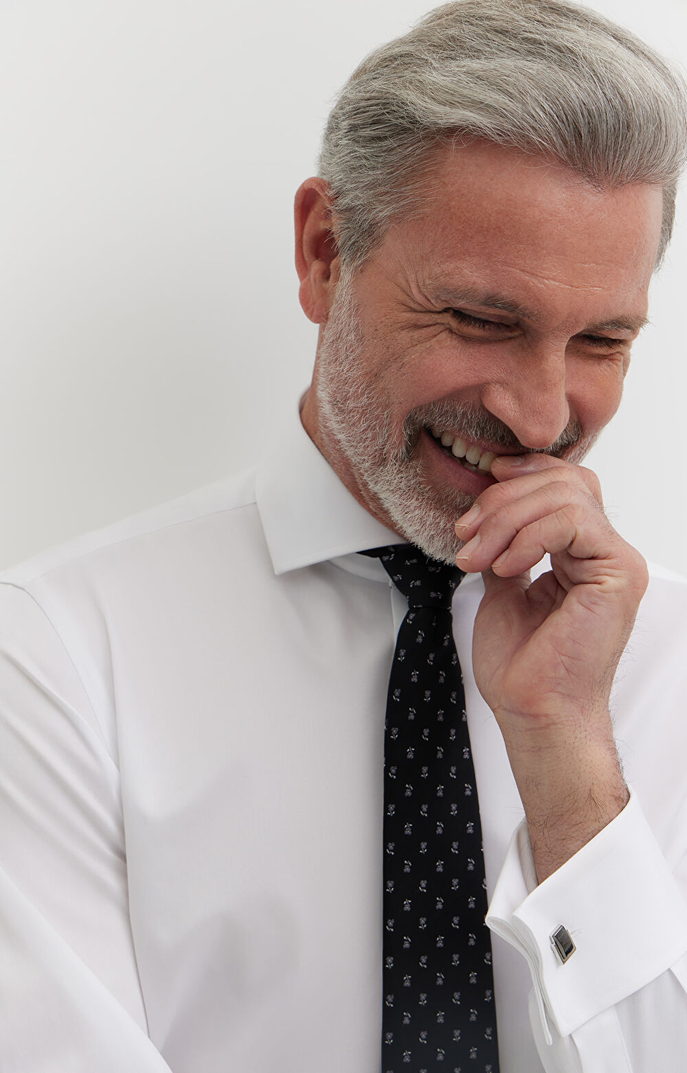 Koszula w diagonalny wzór na spinki - 8