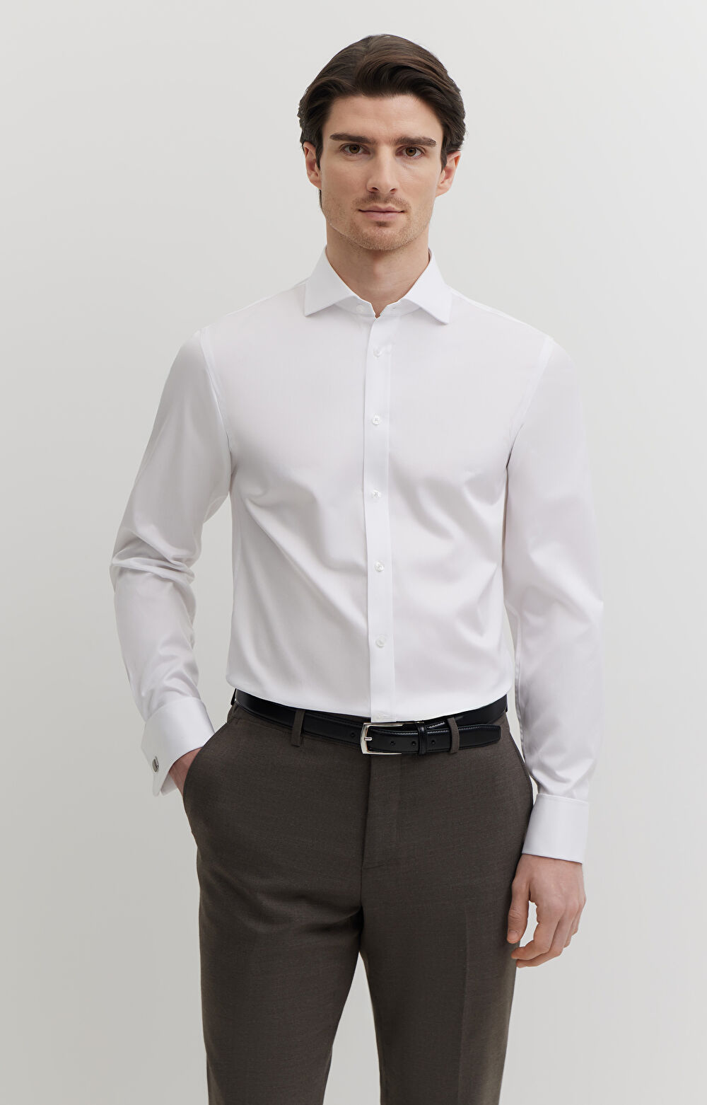 Koszula w diagonalny wzór na spinki - 2