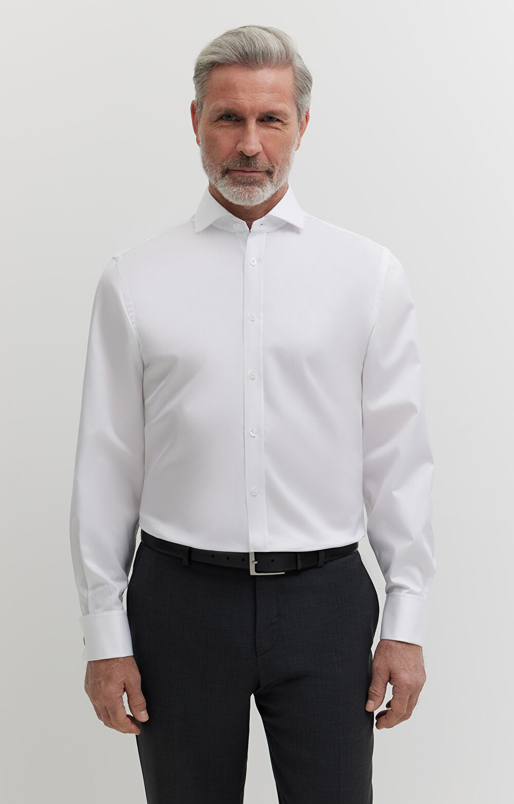 Koszula w diagonalny wzór na spinki - 4