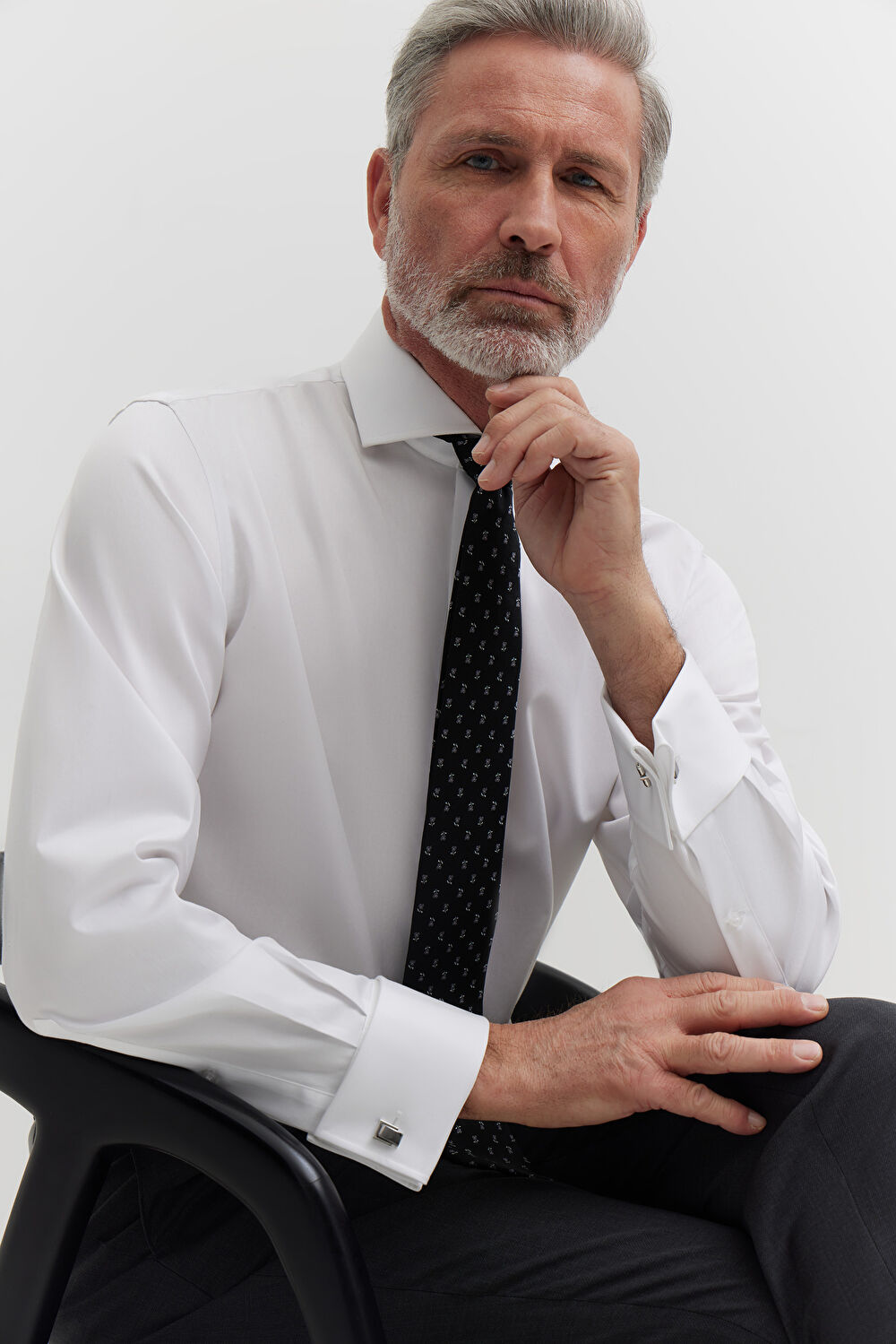 Koszula w diagonalny wzór na spinki - 9