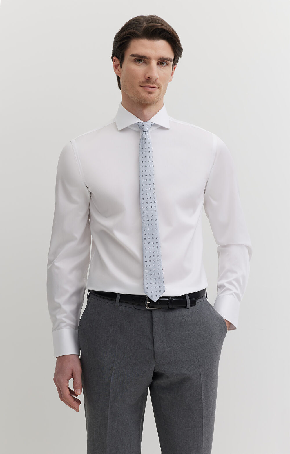 Elegancka koszula w diagonalny wzór - 4