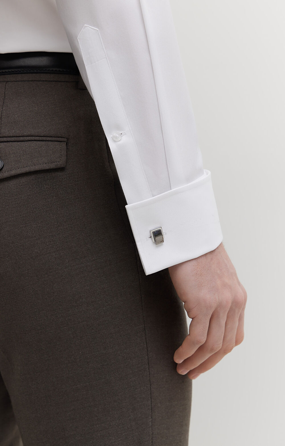 Koszula w diagonalny wzór na spinki - 5