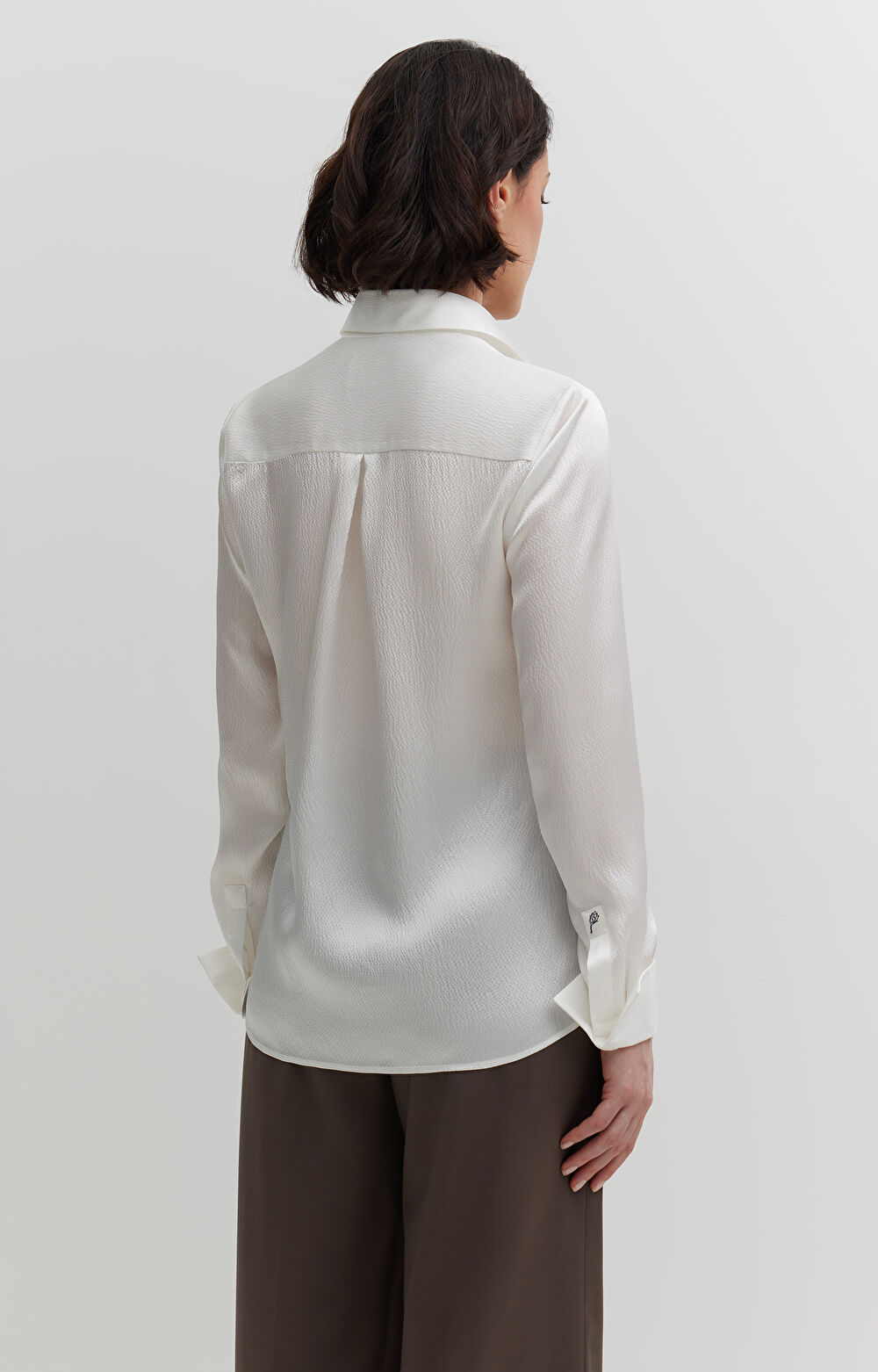 Jedwabna koszula z fakturą - 2